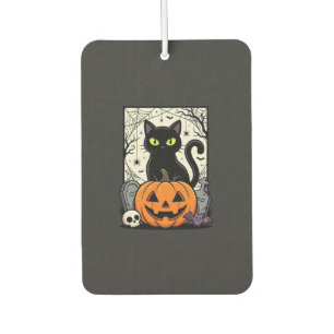 Halloween-Schwarze-Katze-Kürbis-Vektorgrafik Autolufterfrischer