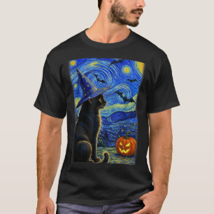 Halloween schwarze Katze lustige Katzenliebhaber f T-Shirt