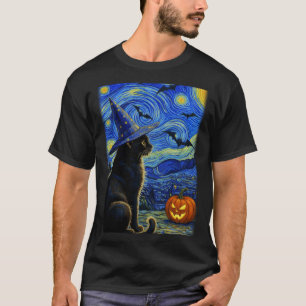 Halloween schwarze Katze lustige Katzenliebhaber f T-Shirt