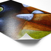 HALLOWEEN SCHWARZE KATZE mit CANDY CORNS 4" X 6" Fotodruck (Ecke)