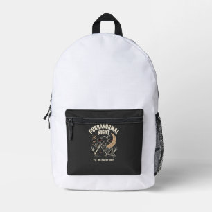 Halloween-Schwarze-Katze-Mond (2) Bedruckter Rucksack