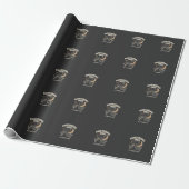 Halloween-Schwarze-Katze-Mond (2) Geschenkpapier (Ungerollt)