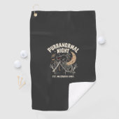 Halloween-Schwarze-Katze-Mond (2) Golfhandtuch (Insitu)