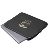 Halloween-Schwarze-Katze-Mond (2) Laptopschutzhülle (Vorne Knopf)