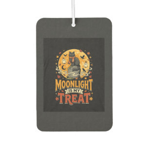 Halloween-Schwarze-Katze-Mond-Magie Autolufterfrischer