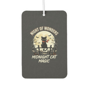 Halloween schwarze Katze Mondlicht Autolufterfrischer