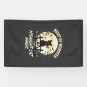 Halloween-Schwarze Katze Mondlicht Banner (Horizontal)