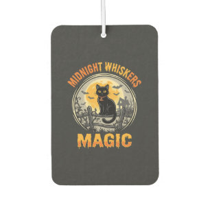 Halloween-Schwarze-Katze-Mondlicht-Magie Autolufterfrischer