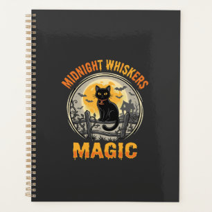 Halloween-Schwarze-Katze-Mondlicht-Magie Planer