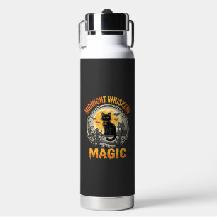 Halloween-Schwarze-Katze-Mondlicht-Magie Trinkflasche