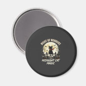 Halloween schwarze Katze Mondlicht Magnet (Vorderseite/Rückseite)