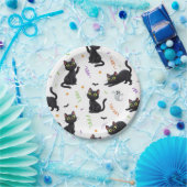 HALLOWEEN SCHWARZE KATZE PAPPTELLER (Party)