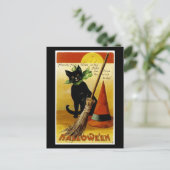 Halloween-Schwarze Katze Postkarte (Stehend Vorderseite)