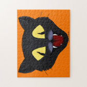 Halloween schwarze Katze Puzzle (Vertikal)