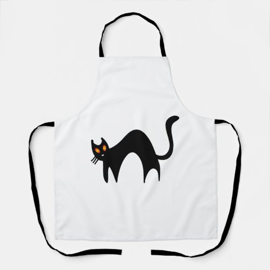 Halloween schwarze Katze Schürze (Vorderseite)
