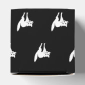 Halloween Schwarze Katze Schwarz-Weiß-Muster Geschenkschachtel (Oben)