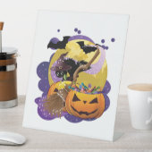 Halloween-Schwarze Katze Sockelschild (In Situ)