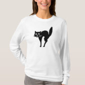 HALLOWEEN SCHWARZE KATZE T-Shirt (Vorderseite)