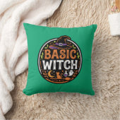 Halloween: schwarze Katze und Geist – Basic Witch. Kissen (Decke)