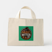 Halloween: schwarze Katze und Geist – Basic Witch. Mini Stoffbeutel (Rückseite)