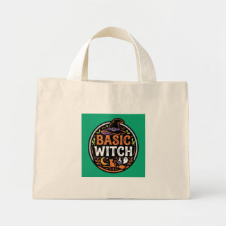 Halloween: schwarze Katze und Geist – Basic Witch. Mini Stoffbeutel