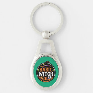 Halloween: schwarze Katze und Geist – Basic Witch. Schlüsselanhänger
