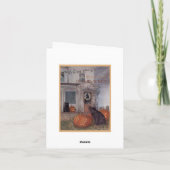 HALLOWEEN SCHWARZE KATZE UND Spuk Haus Karte (Rückseite)