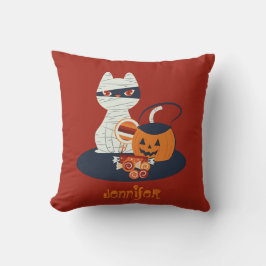 Halloween-Schwarze Katze verkleidet von Mama Kissen