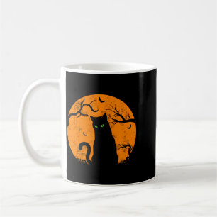Halloween-Schwarze-Katze-Vintage-Gruselige-Katze-K Kaffeetasse