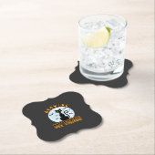 Halloween-Schwarze-Katze-Wachsender-Fang-Design Untersetzer (Vor Ort)