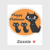 Halloween Schwarze Katzen Aufkleber (Blatt)
