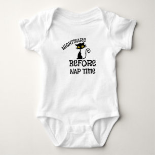 Halloween schwarze Katzen-Baby-Feinstrick-T-Shirt Baby Strampler
