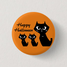 Halloween Schwarze Katzen Button