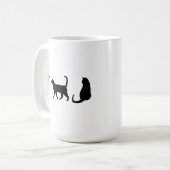 Halloween-Schwarze Katzen Kaffeetasse (Vorderseite Links)