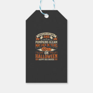 Halloween Schwarze Katzen Kürbis Glücklicher Busfa Geschenkanhänger