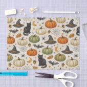 Halloween schwarze Katzen-Kürbisse Seidenpapier (Handwerk)