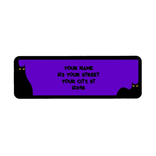 Halloween Schwarze Katzen leuchtende Augen Lila sc (Vorne)