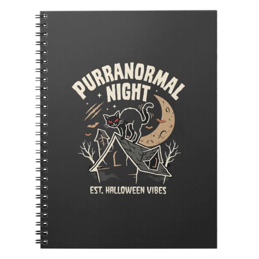 Halloween-Schwarze-Katzen-Mond (2) Notizblock (Vorderseite)