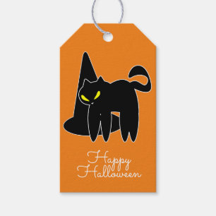 Halloween-Schwarze-Katzen-Mütze-Süßigkeiten-oder-S Geschenkanhänger