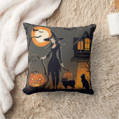 Halloween, schwarze Katzen, Spuk Hausmäntel Kissen (Decke)