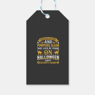 Halloween-Schwarze Katzen und Kürbisse Sicherheits Geschenkanhänger