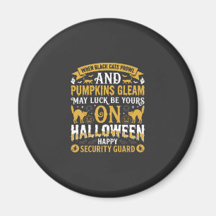 Halloween schwarze Katzen und Kürbisse Sicherheits Magnet