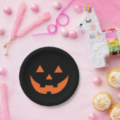 Halloween Schwarze Kürbislaterne beängstigend lust Pappteller (Party)