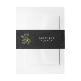 Halloween-Schwarze Rose Hochzeit Einladungsbanderole