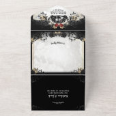 Halloween Schwarze Rose - zusammen mit MENU All In One Einladung (Außenbereich)
