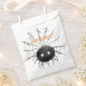 Halloween schwarze Spinne im Netz Geschenktütchen (Ausgeschnitten)