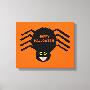 Halloween Schwarze Spinne Leinwanddruck