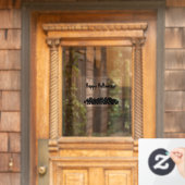 Halloween Schwarzer Schädelhaufen-Sondertext Fensteraufkleber (Haustür)