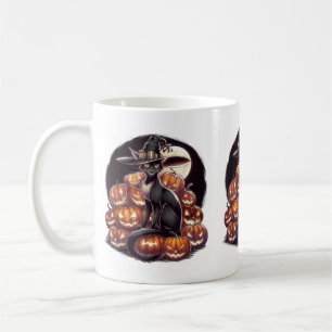 Halloween Schwarzes-Katzen-T-Shirt2 Kaffeetasse