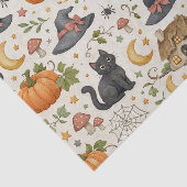 Halloween-Schwarzkätzchen-Cottage Seidenpapier (Ausschnitt)